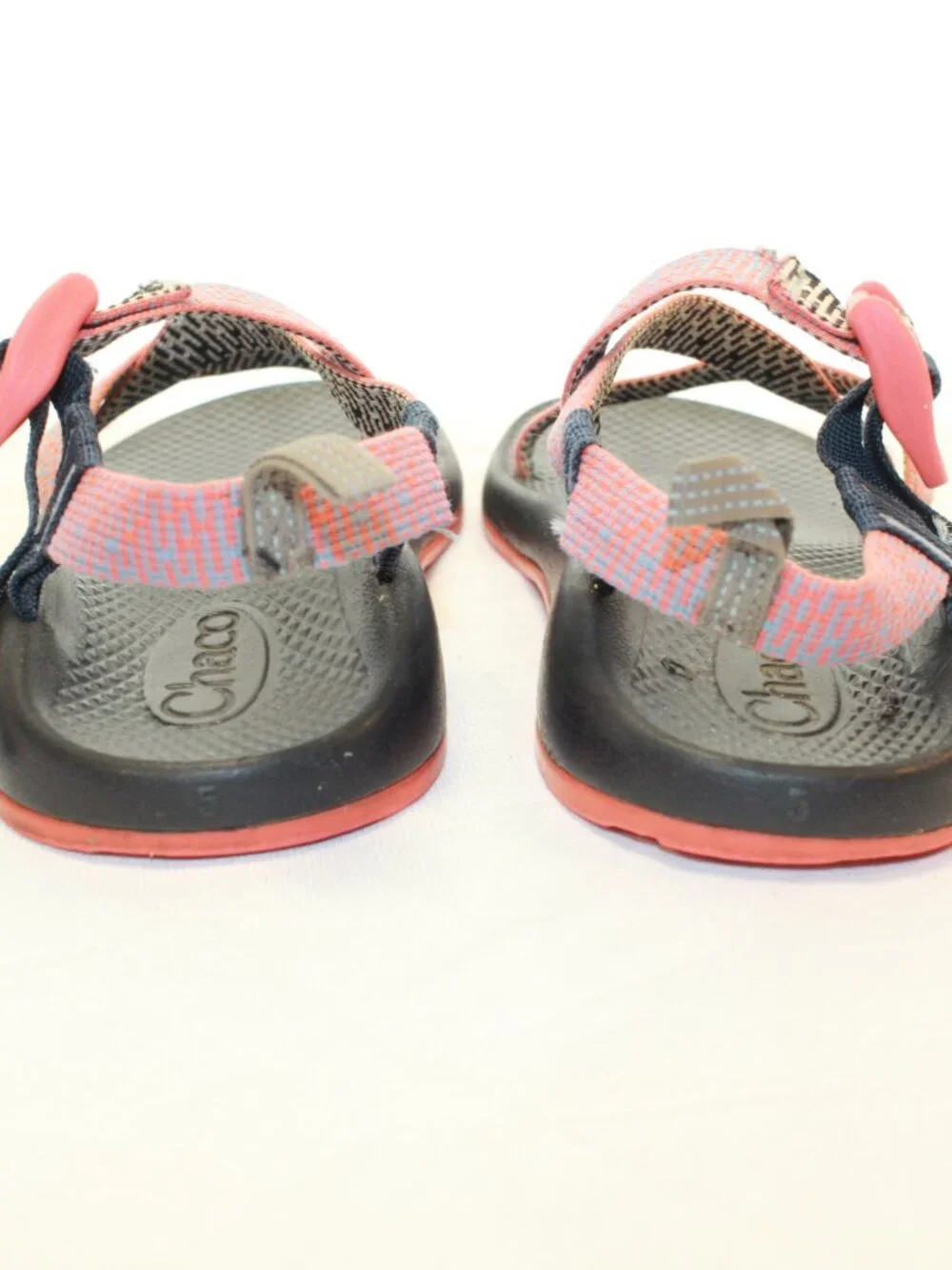 Chaco Kids Size 5 Penny Coral Z1 EcoTread Adjustable No Toe Post Sport Sandals